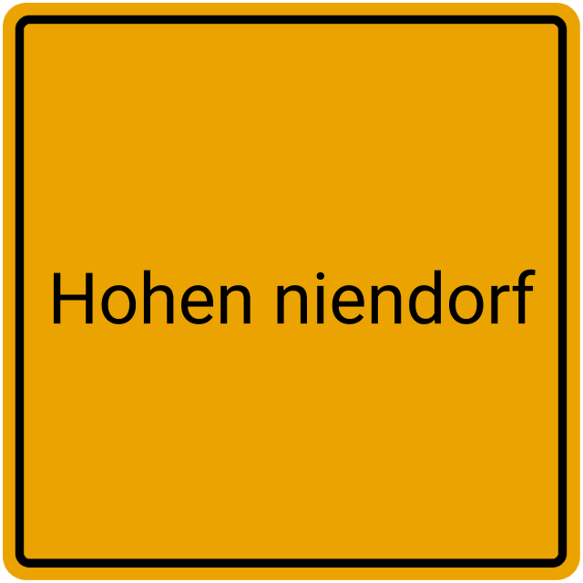 Meldebestätigung Hohen Niendorf